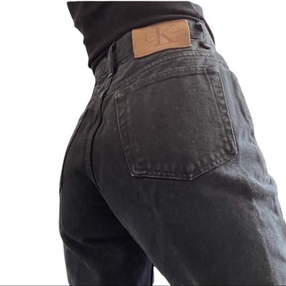 Vintage Y2K Calvin Klein black mom Jeans juniors 11​ - Picture 1 of 10